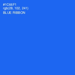 #1C66F1 - Blue Ribbon Color Image
