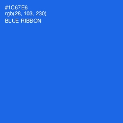 #1C67E6 - Blue Ribbon Color Image