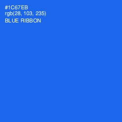 #1C67EB - Blue Ribbon Color Image