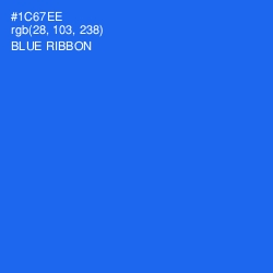 #1C67EE - Blue Ribbon Color Image