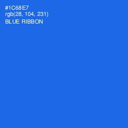 #1C68E7 - Blue Ribbon Color Image