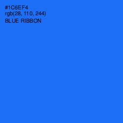 #1C6EF4 - Blue Ribbon Color Image