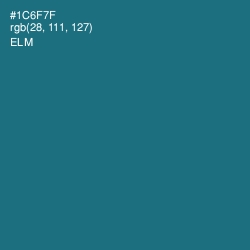 #1C6F7F - Elm Color Image