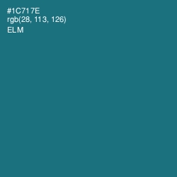 #1C717E - Elm Color Image