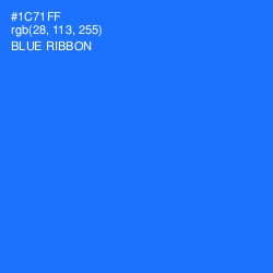 #1C71FF - Blue Ribbon Color Image