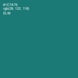 #1C7A76 - Elm Color Image