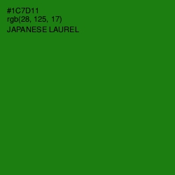 #1C7D11 - Japanese Laurel Color Image