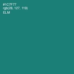#1C7F77 - Elm Color Image