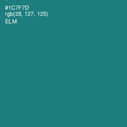 #1C7F7D - Elm Color Image