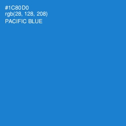 #1C80D0 - Pacific Blue Color Image