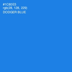 #1C80E5 - Dodger Blue Color Image