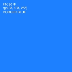 #1C80FF - Dodger Blue Color Image