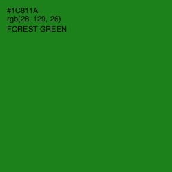 #1C811A - Forest Green Color Image