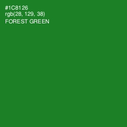 #1C8126 - Forest Green Color Image