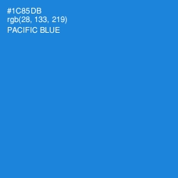 #1C85DB - Pacific Blue Color Image