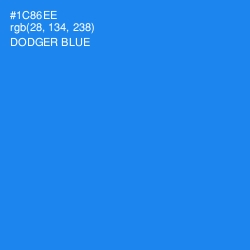 #1C86EE - Dodger Blue Color Image