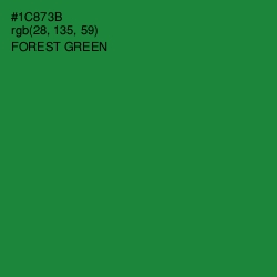 #1C873B - Forest Green Color Image