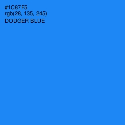 #1C87F5 - Dodger Blue Color Image