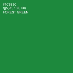 #1C893C - Forest Green Color Image