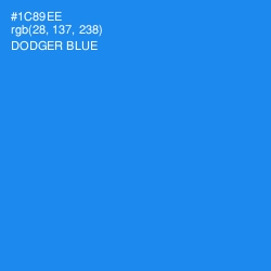 #1C89EE - Dodger Blue Color Image