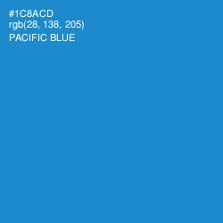 #1C8ACD - Pacific Blue Color Image