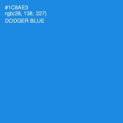 #1C8AE3 - Dodger Blue Color Image