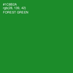 #1C8B2A - Forest Green Color Image