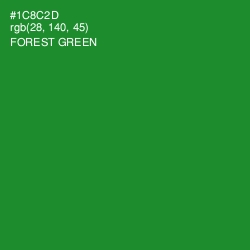 #1C8C2D - Forest Green Color Image