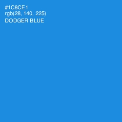 #1C8CE1 - Dodger Blue Color Image