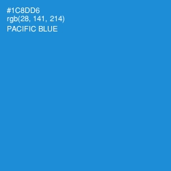 #1C8DD6 - Pacific Blue Color Image