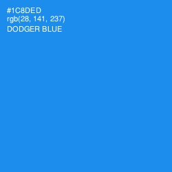 #1C8DED - Dodger Blue Color Image