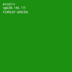 #1C9111 - Forest Green Color Image