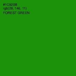 #1C920B - Forest Green Color Image