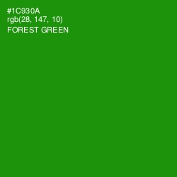 #1C930A - Forest Green Color Image