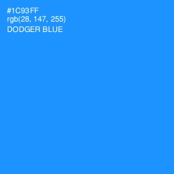 #1C93FF - Dodger Blue Color Image