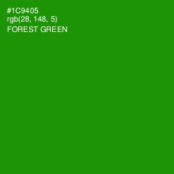 #1C9405 - Forest Green Color Image