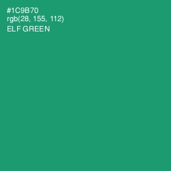 #1C9B70 - Elf Green Color Image