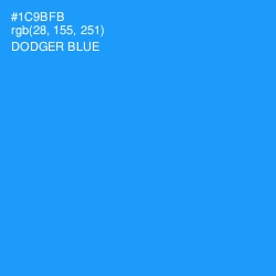 #1C9BFB - Dodger Blue Color Image