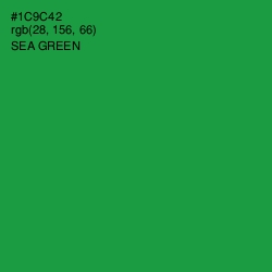 #1C9C42 - Sea Green Color Image