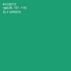 #1C9D72 - Elf Green Color Image