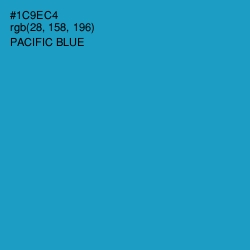 #1C9EC4 - Pacific Blue Color Image