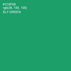 #1C9F69 - Elf Green Color Image