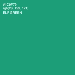 #1C9F79 - Elf Green Color Image