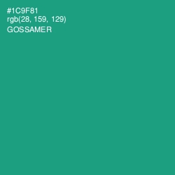 #1C9F81 - Gossamer Color Image