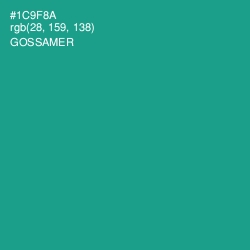 #1C9F8A - Gossamer Color Image