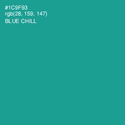 #1C9F93 - Blue Chill Color Image