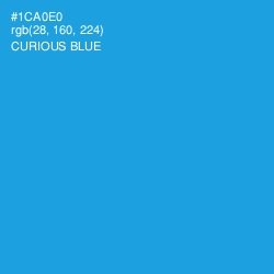 #1CA0E0 - Curious Blue Color Image