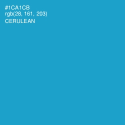 #1CA1CB - Cerulean Color Image