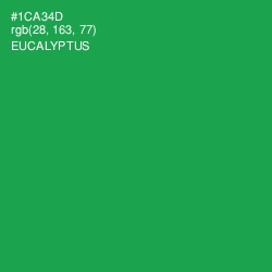 #1CA34D - Eucalyptus Color Image