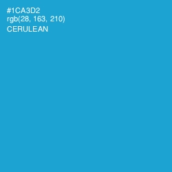 #1CA3D2 - Cerulean Color Image